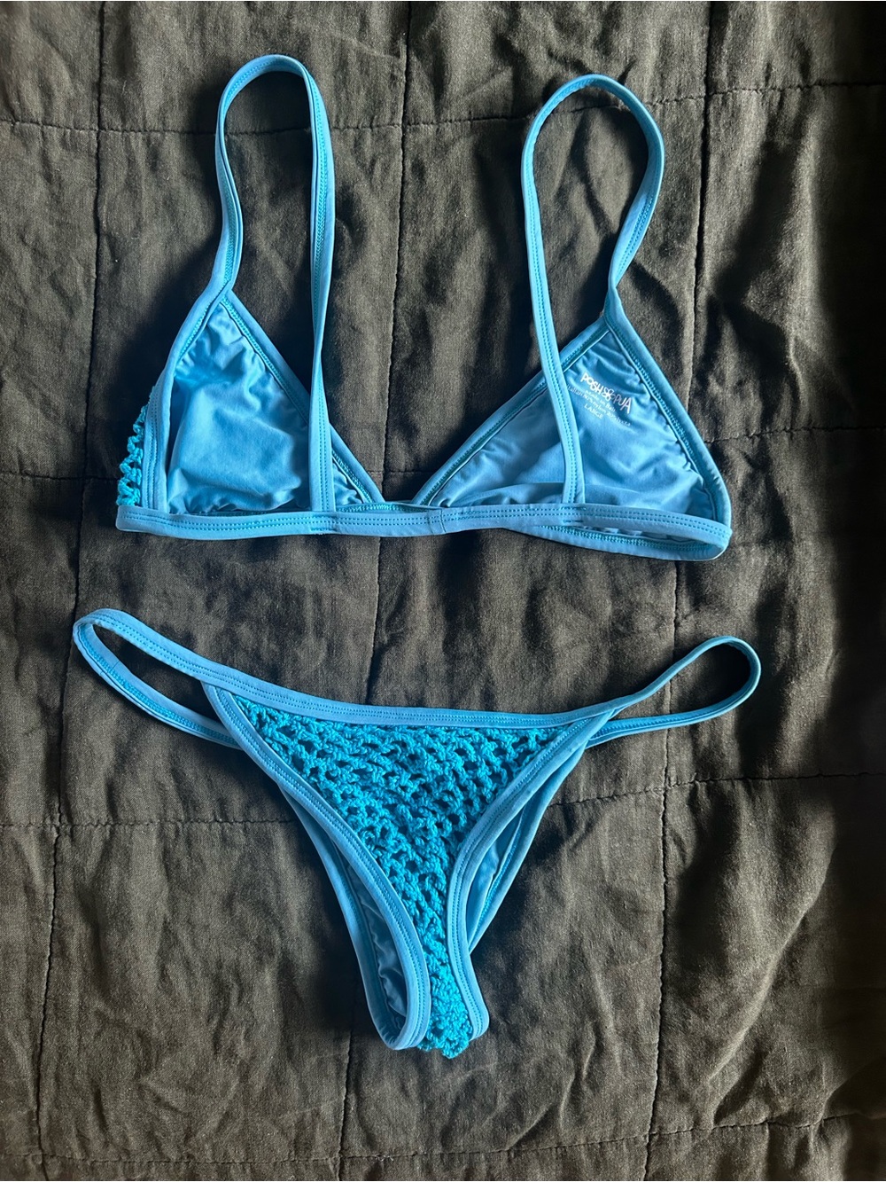 Posh Pua Turquoise Crochet Bikini Set - Picture 3 of 4